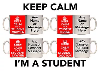 £8.99 • Buy KEEP CALM I'M A STUDENT PERSONALISED MUG AND COASTER (SC3)STUDY 11oz & 15oz GIFT