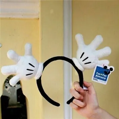 Disney Mickey Write Grove Headband Ears Hat HairBand Ear Plush Hand • $5.99