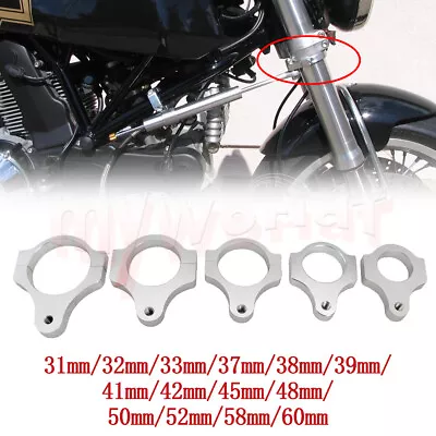 Motorcycle Universal Steering Damper Fork Frame Mounting Clamp Bracket Aluminium • $14.86