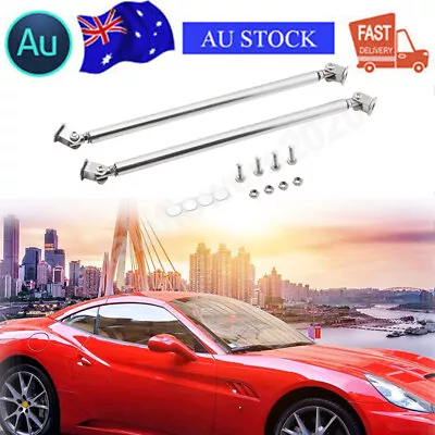 20cm Universal Front Bumper Lower Lip Splitter Strut Rod Tie Bar Silver Kit • $21.05