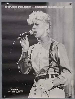 £90 • Buy David Bowie Poster Original By Jeffrey A Blake Serious Moonlight Tour 1984 #2