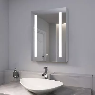 EMKE Bathroom Mirror Cabinet With LED Lights Shaver Socket Demister Illuminated • £119.79