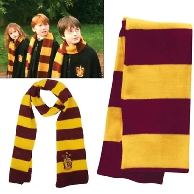 Harry Potter Gryffindor House Cosplay Knit Warm Cotton Costume Scarf  Wrap Gift • $12.54