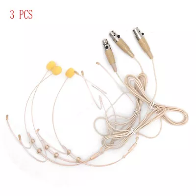 3 PCS Skin Mini Headset Microphone 3 Pins Xlr Plug For AKG Samson Wireles System • $44.60