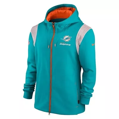 MIAMI DOLPHINS Nike Performance Sideline Full-Zip Hoodie Men's NWT 2XL • $89.99