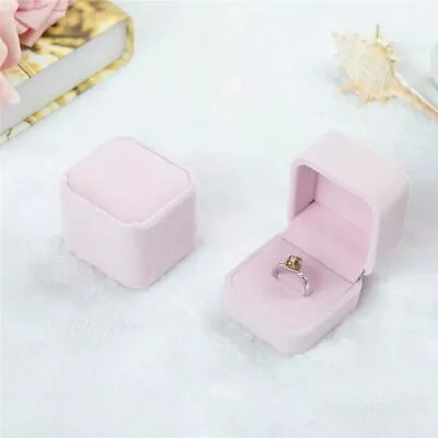 Wedding Velvet Engagement Ring Box Wedding Ring Box Jewelry Case Gift Storage • $10.39