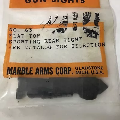 Marble’s 63 Flat Top Sporting Rear Sight. #3352 • $35