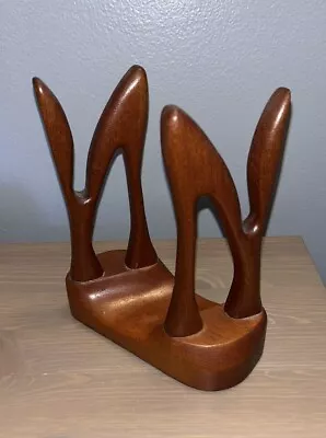 VTG Teak Wood Modernist Sculpture Minimalist Utilitarian?? • $19.99