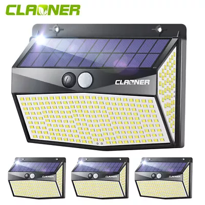 4Pack 318 LED Solar Power Lights PIR Motion Sensor Outdoor Garden Security Lamp • $9.99