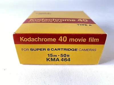 Vtg Kodak Kodachrome 40 KMA464 Color Movie Film Super 8 Cartridge Type A Exp 76 • £24.08