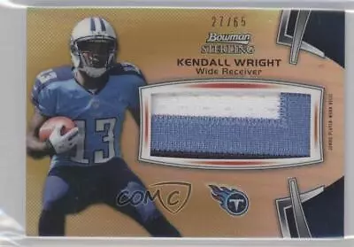 2012 Bowman Sterling Jumbo Relic Gold Refractor /65 Kendall Wright Rookie RC • $8.57