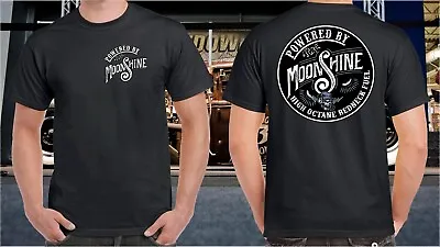 Powered By Moonshine T-shirt T Shirt Clothing 100% Cotton Rat Rod Hot Rod Retro • $20.88