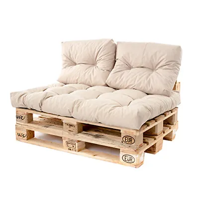 £24.62 • Buy Stone Pallet Sofa Small Back 60 X 48cm Cushion Waterproof Euro Outdoor Garden