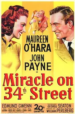 MIRACLE ON 34TH STREET Movie POSTER 11 X 17 Maureen O'Hara John Payne A • $11.95