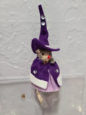 Wizard Mouse Vintage Original Real Fur Toys West Germany Witch Purple Hat  • $29.99