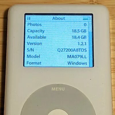 Apple IPod Photo / Classic 4th Gen. (A1059) (MA079LL) 20GB - White - TESTED! • $56.99