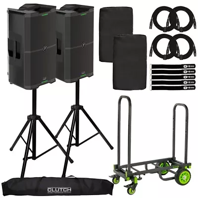 Mackie SRM212 V-Class 12  Powered Active DJ PA Speaker Pair W Stands & Covers • $1838.40