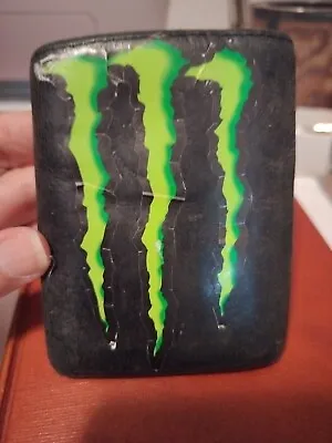 Monster Energy Drink Stickers Logo Decal On A Black Small Wallet  • $9.99