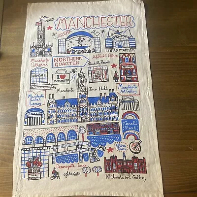 Rare Manchester England British Cotton Kitchen Tea Towel By Julia Gash • £15.57