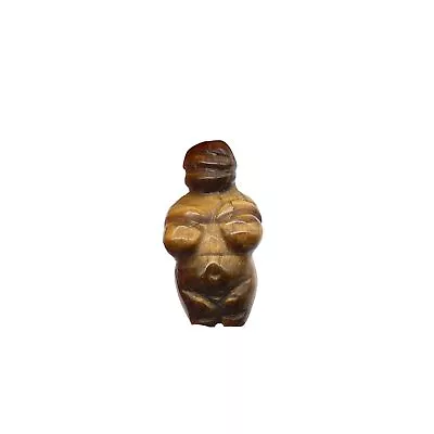 Tiger's Eye Goddess Of Willendorf Figurine | 21x11x8mm | Golden Brown • $11.99