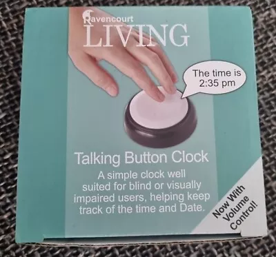 Ravencourt Living Talking Button Clock Tdc090 • £9