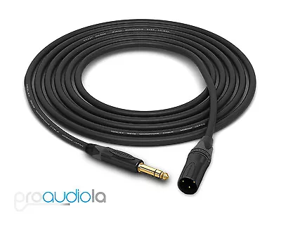 Mogami 2549 Cable | Neutrik Gold 1/4  TRS XLR-M | Black 4 Feet | 4 Ft. | 4' • $23.25