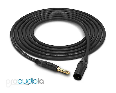 Mogami 2549 Cable | Neutrik Gold 1/4  TRS XLR-M | Black 8 Feet | 8 Ft. | 8' • $27.25