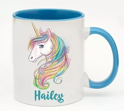 Personalised Unicorn Ceramic Mug Girl Grandaughter Birthday Christmas Gift • $15.95