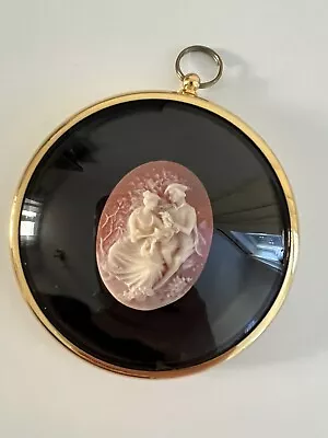 Vintage Cameo The Miniature World Of Peter Bates  Boy And Girl  Coral Colour • £23.90