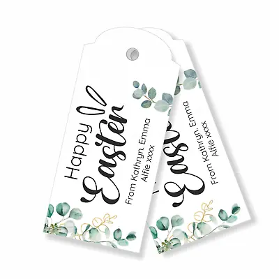 30 X PERSONALISED EASTER GIFT TAGS / PRESENT LABELS / FAVOURS / HAPPY EASTER • £5.95