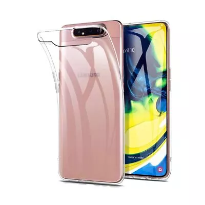 Samsung A805 Galaxy A80 & A908 Galaxy A90 Slim Gel Case - Clear • £2.15