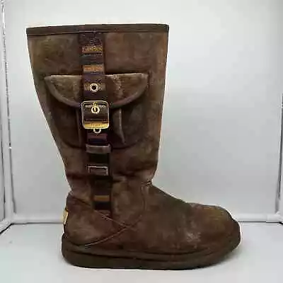 Ugg Boots Womens 7 Retro Cargo Espresso Brown 1895 Suede Winter • $39.99