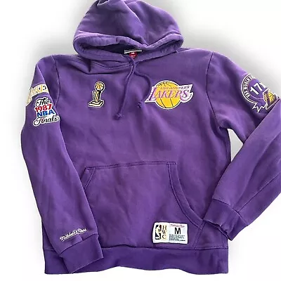 Mitchell & Ness Los Angeles Lakers NBA Champ City Pullover Hoodie Mens Sz Medium • $39.99
