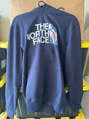 The North Face Mens Half Dome Pullover Hoodie Aviator Navy Blue IC Geo Print • $29.95