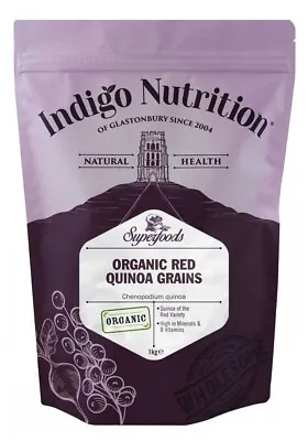 Organic Red Quinoa Grains - 1kg - Indigo Herbs • £14.45
