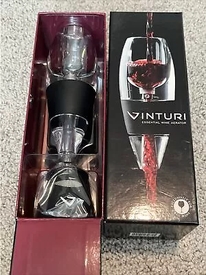 🍷 VINTURI - Red Wine Aerator W/ No Drip Stand & Filter Patented Open Box New • $5