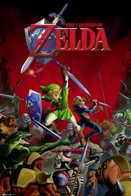 2014 NINTENDO LENGEND OF ZELDA BATTLE POSTER NEW 24x36 FREE SHIP • $12.99