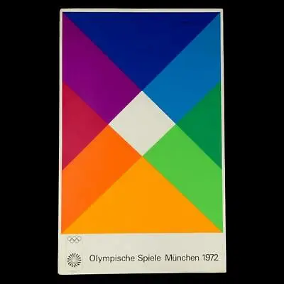 MAX BILL 72 Original Munich Olympic Poster Ed2 40 X25  Printed In Germany • $375