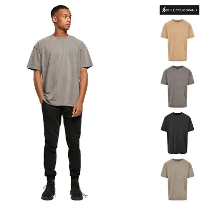 Acid Washed Heavy Oversized Tee| Men's Trendy Cool Crew Neck Relaxed Fit T-shirt • £19.49