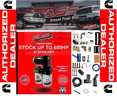 Fass Fuel Pump System Fits 98.5-04 Dodge Cummins Diesel 5.9l 100gph Titanium   • $596.55