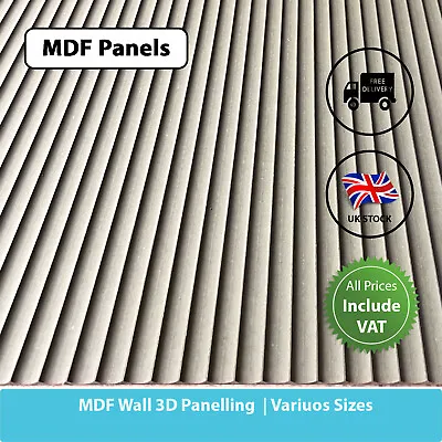 Decorative MDF Wall Panels Fluted Panels 3D Wall Panels Wood Wall Panels • £203.99