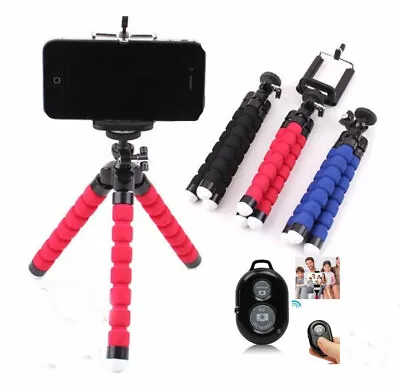 $5.50 • Buy Octopus Mini TriPod Desktop Stand Bluetooth Remote For IPhone 11,Galaxy S20 S10 