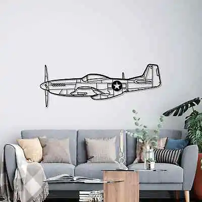 P-51 Mustang Acrylic Silhouette Wall Art ( Made In USA ) • $251.99