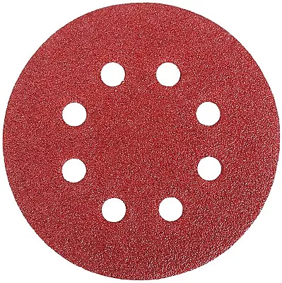 50PCS 5 In Hook Loop Sanding Discs 40 Grit 8-Hole Orbital Sander Sandpaper Paper • $18.99