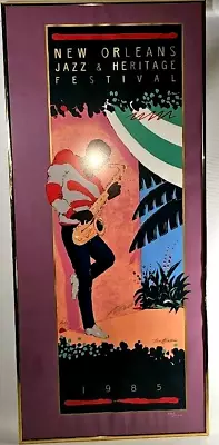 VTG Tore Wallin Poster 1985 New Orleans Jazz & Heritage Festival #11874/12500 • $150