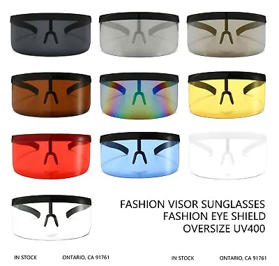 Visor Sunglasses; Oversize Shield XXL; UV400; Fashion Face Shield • $9.99