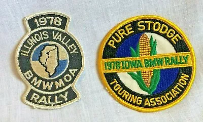 BMW Rally Embroidered Patches Pure Stodge Iowa Illinois Valley Vintage 1978 • $8.95