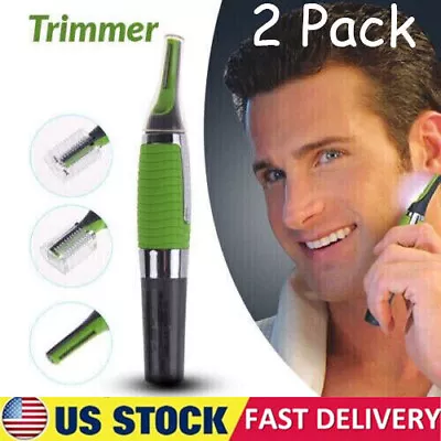 Men’s Nose Ear Face Neck Eyebrow Hair Mustache Beard Trimmer Shaver Clipper Hot • $5.58