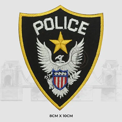 £2.29 • Buy USA POLICE DEPT Iron On Sew On Embroidered Patch Badge Applique For Clothes
