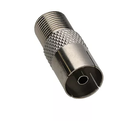 F Type Connector Socket To RF Coax Aerial Female Adapter TV/Cable/Virgin • £2.39